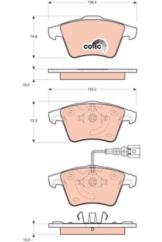 TRW GDB1721 Brake Pad Set, disc brake