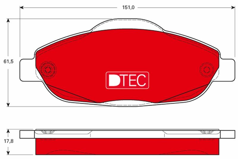 TRW GDB1761DTE Brake Pad Set, disc brake