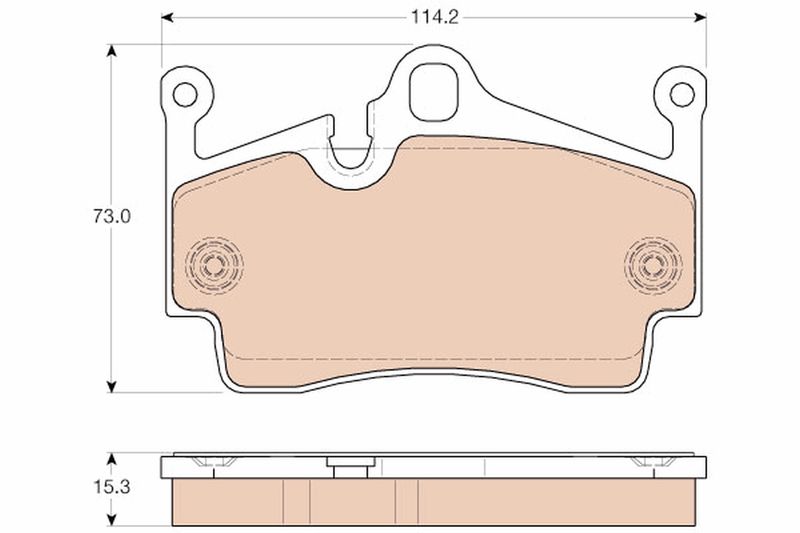 TRW GDB1961 Brake Pad Set, disc brake