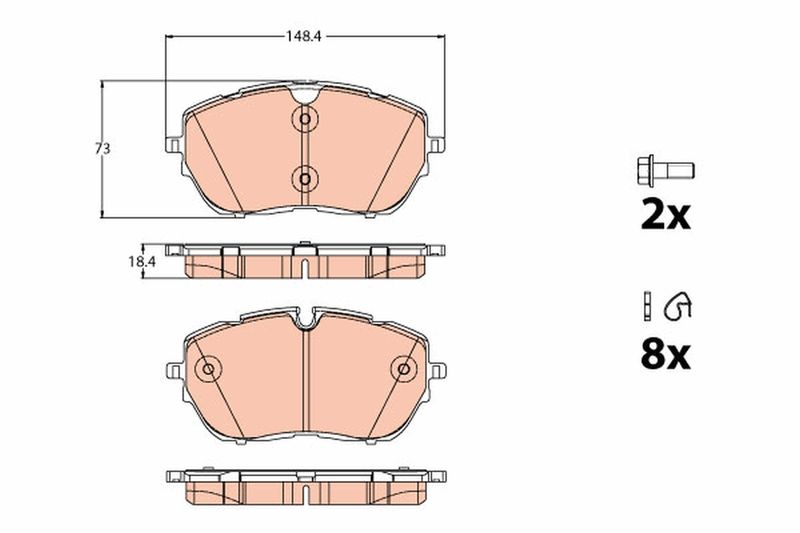 TRW GDB2121 Brake Pad Set, disc brake