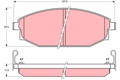Brake Pad Set, disc brake TRW GDB3232