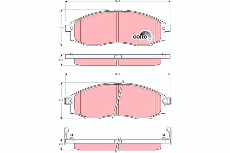 TRW GDB3340 Brake Pad Set, disc brake