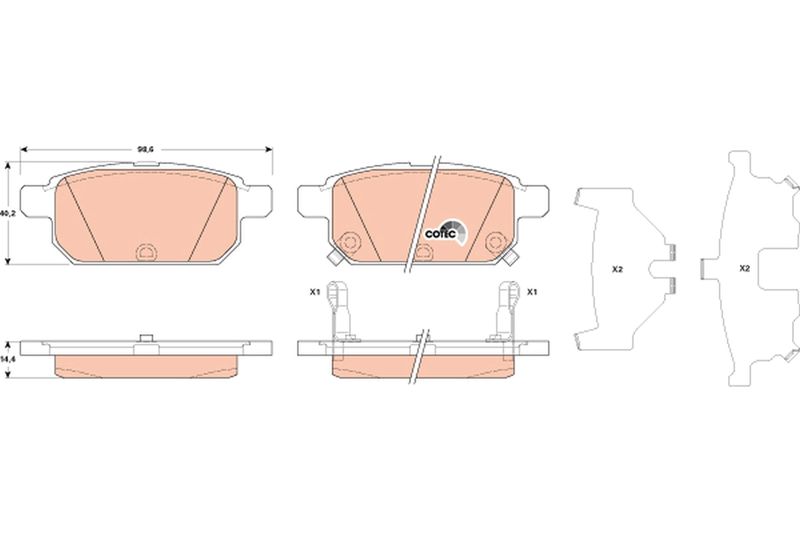 TRW GDB3529 Brake Pad Set, disc brake