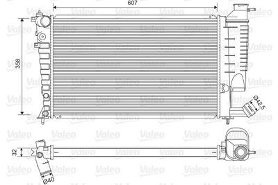 Radiator, engine cooling VALEO 732520
