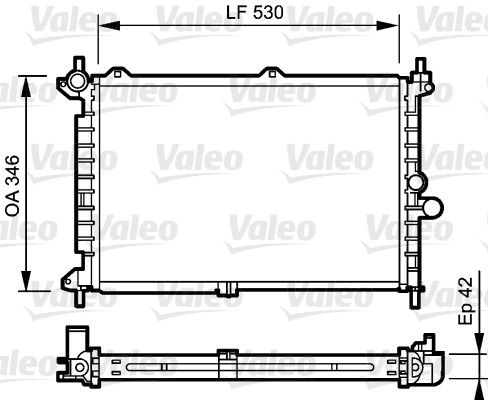 VALEO 734242 Radiator, engine cooling