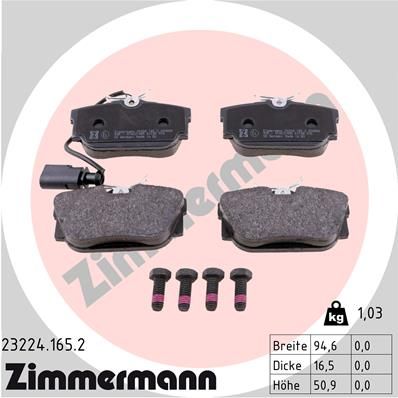 ZIMMERMANN 23224.165.2 Brake Pad Set, disc brake