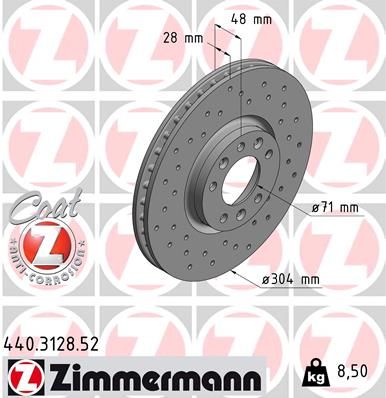 ZIMMERMANN 440.3128.52 Brake Disc
