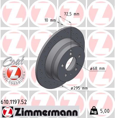 ZIMMERMANN 610.1197.52 Brake Disc