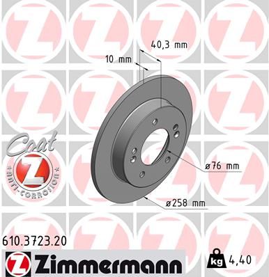 ZIMMERMANN 610.3723.20 Brake Disc